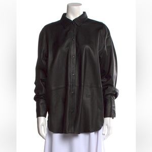 FRAME Genuine Lamb Leather Shirt